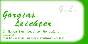 gorgias leichter business card